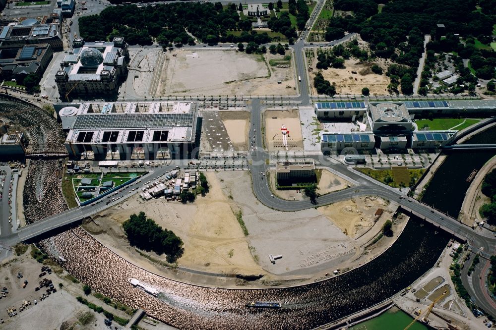 Berlin von oben - Baustelle Spreebogen Regierungsviertel Berlin Mitte - Tiergarten