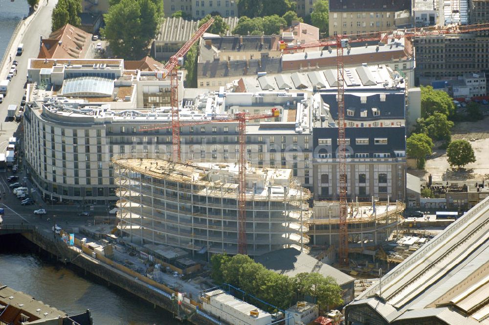 Luftbild Berlin - Baustelle am Spreedreieck in Berlin