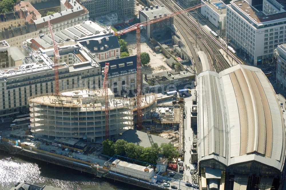 Berlin von oben - Baustelle am Spreedreieck in Berlin