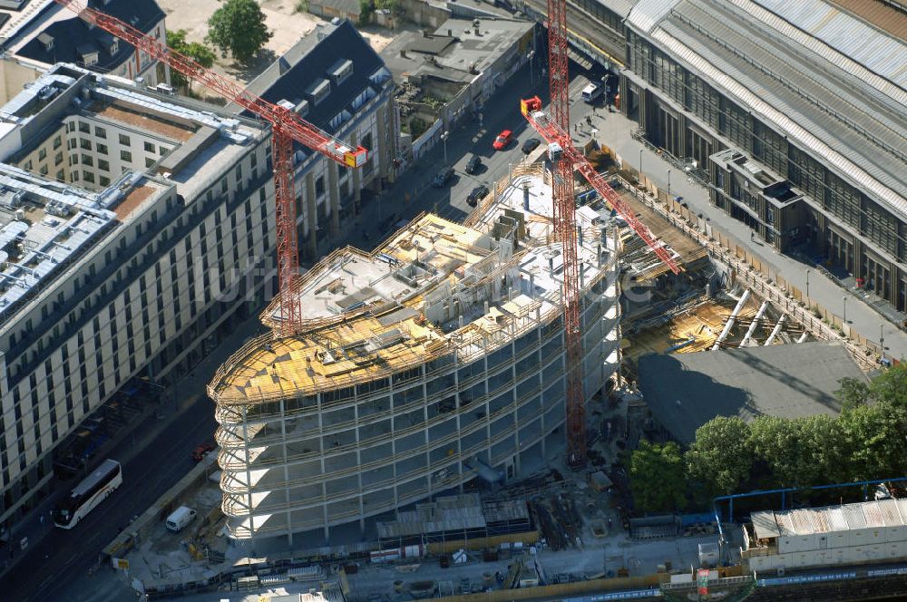 Luftaufnahme Berlin - Baustelle am Spreedreieck in Berlin