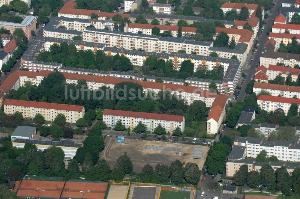 Luftbild Berlin - Baustelle Stadtquartier ?Stadtgärten Friedrichsfelde? in Berlin-Lichtenberg