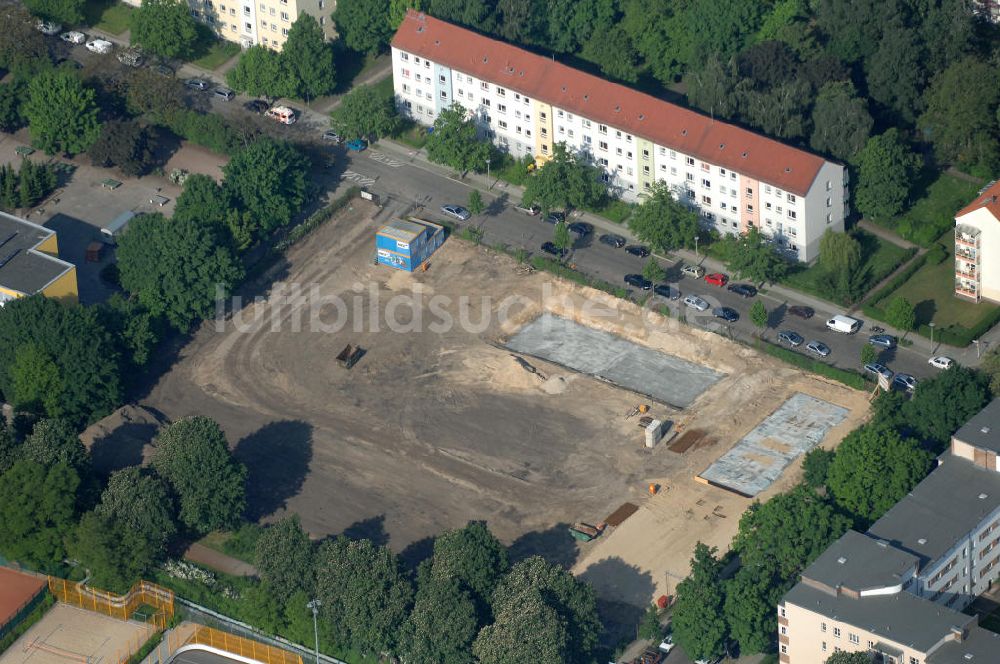 Luftbild Berlin - Baustelle Stadtquartier ?Stadtgärten Friedrichsfelde? in Berlin-Lichtenberg