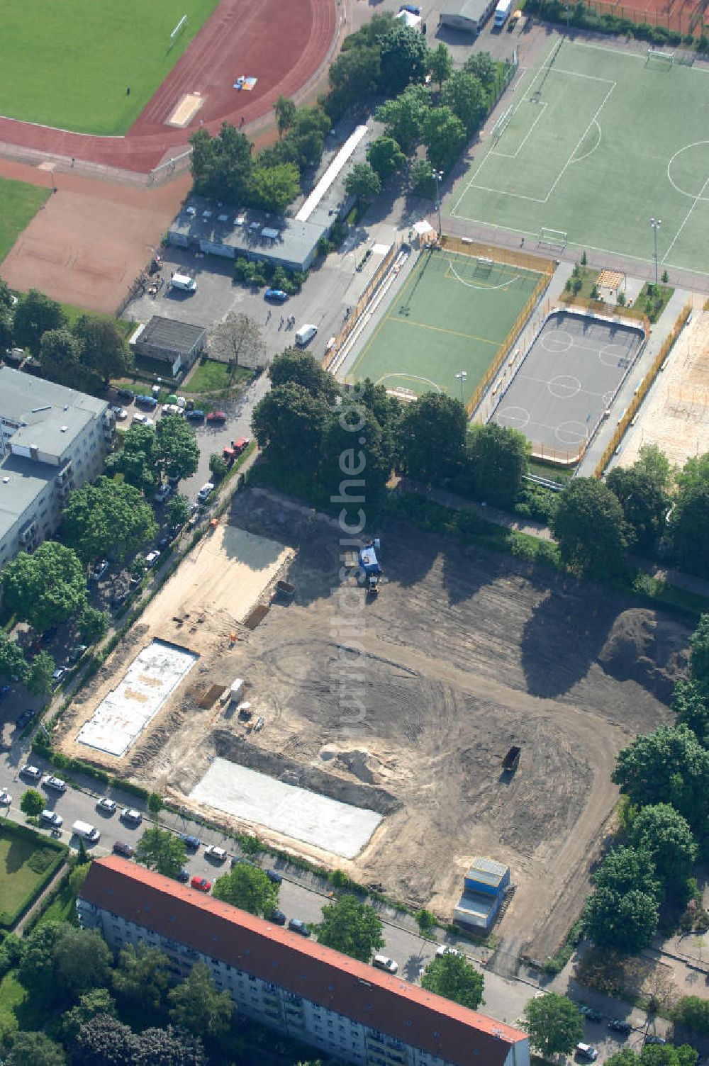 Luftbild Berlin - Baustelle Stadtquartier ?Stadtgärten Friedrichsfelde? in Berlin-Lichtenberg