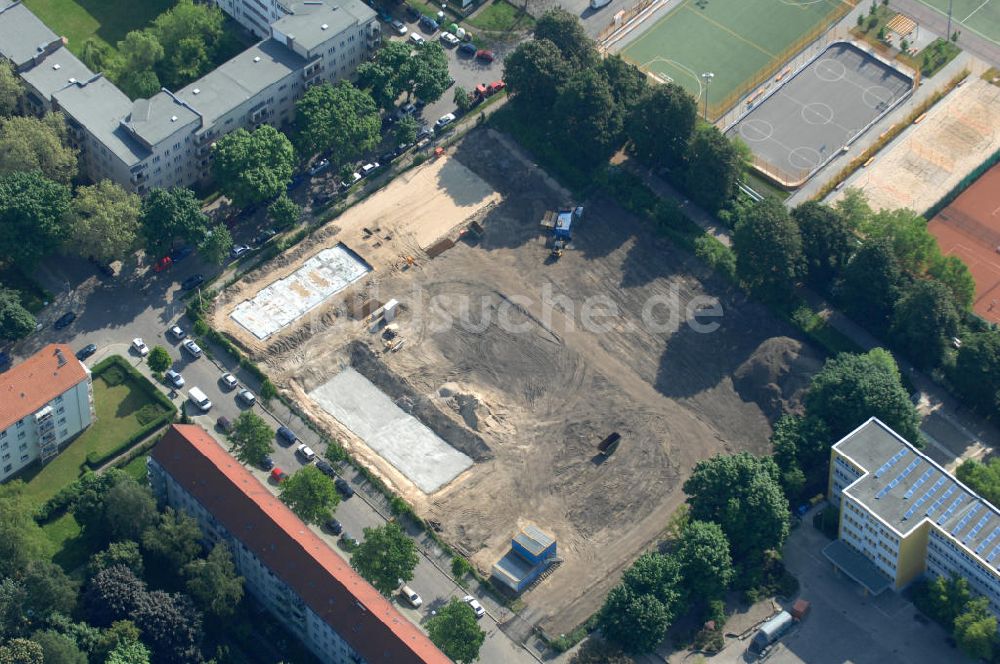 Luftaufnahme Berlin - Baustelle Stadtquartier ?Stadtgärten Friedrichsfelde? in Berlin-Lichtenberg