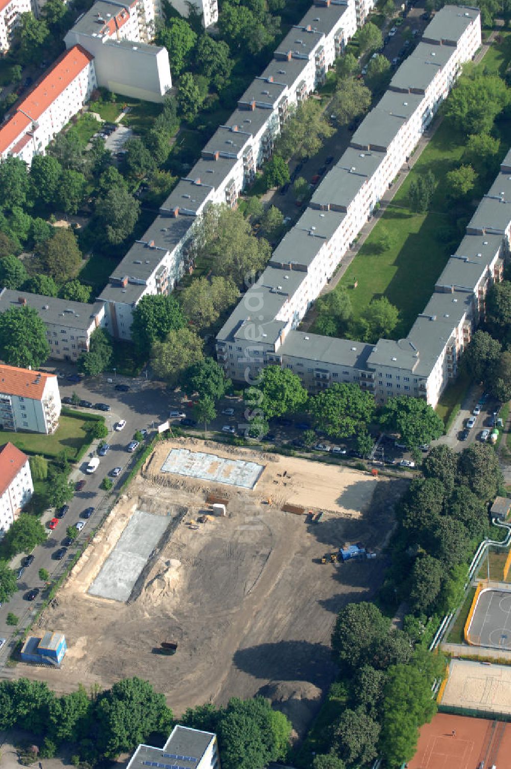 Berlin von oben - Baustelle Stadtquartier ?Stadtgärten Friedrichsfelde? in Berlin-Lichtenberg