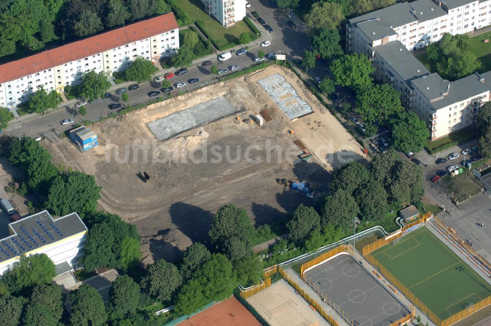 Luftbild Berlin - Baustelle Stadtquartier ?Stadtgärten Friedrichsfelde? in Berlin-Lichtenberg