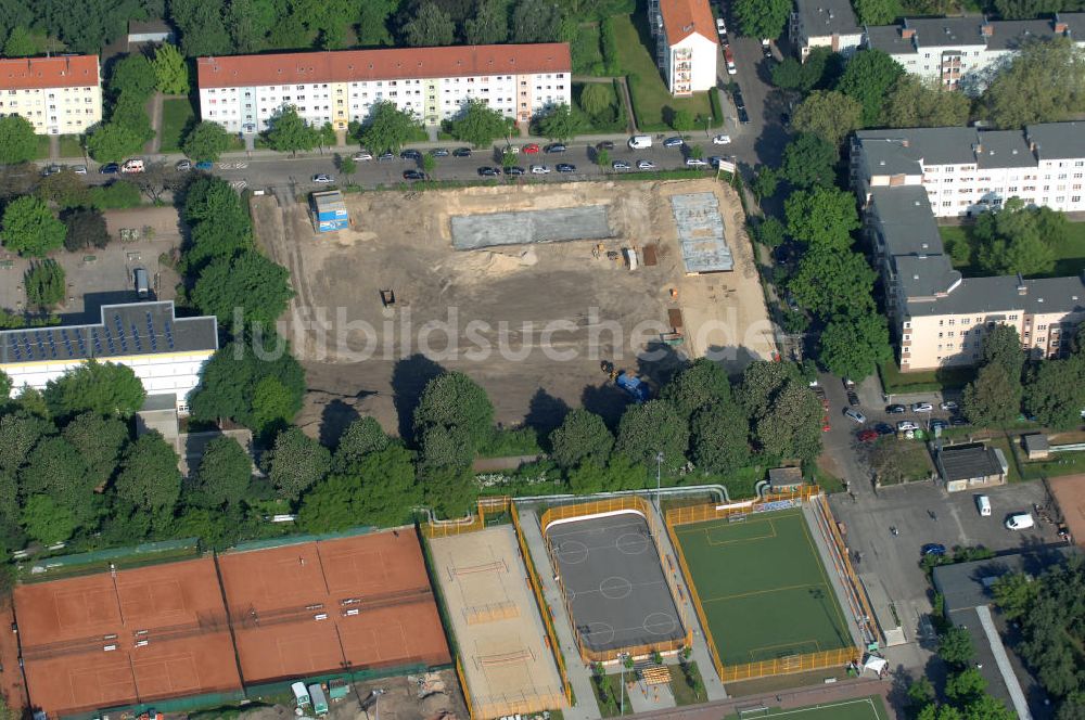 Luftaufnahme Berlin - Baustelle Stadtquartier ?Stadtgärten Friedrichsfelde? in Berlin-Lichtenberg