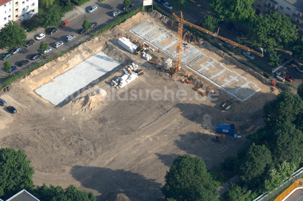 Berlin von oben - Baustelle Stadtquartier ?Stadtgärten Friedrichsfelde? in Berlin-Lichtenberg