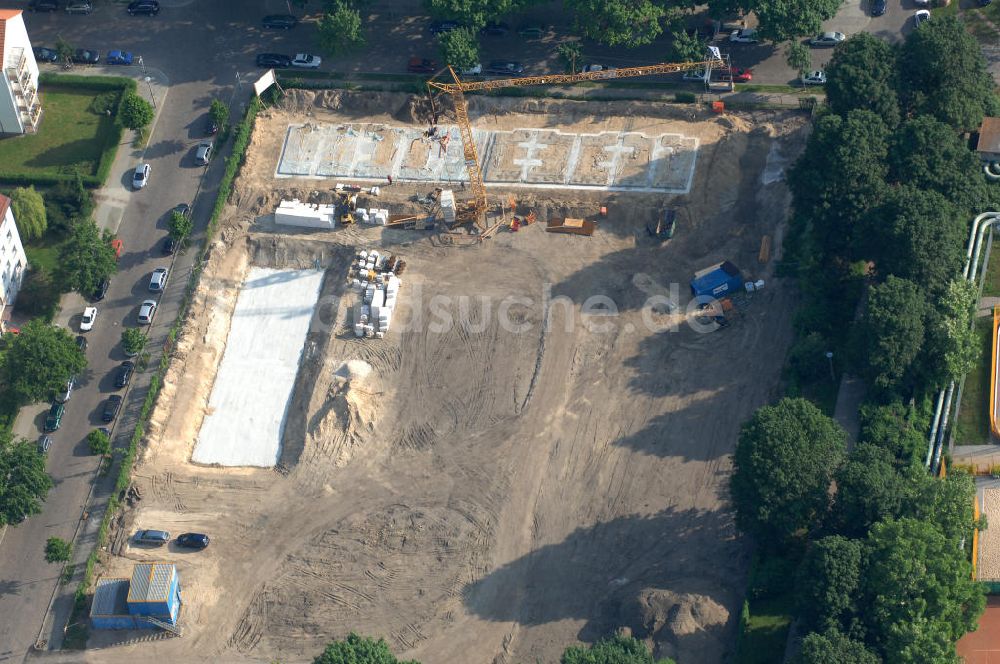 Berlin aus der Vogelperspektive: Baustelle Stadtquartier ?Stadtgärten Friedrichsfelde? in Berlin-Lichtenberg