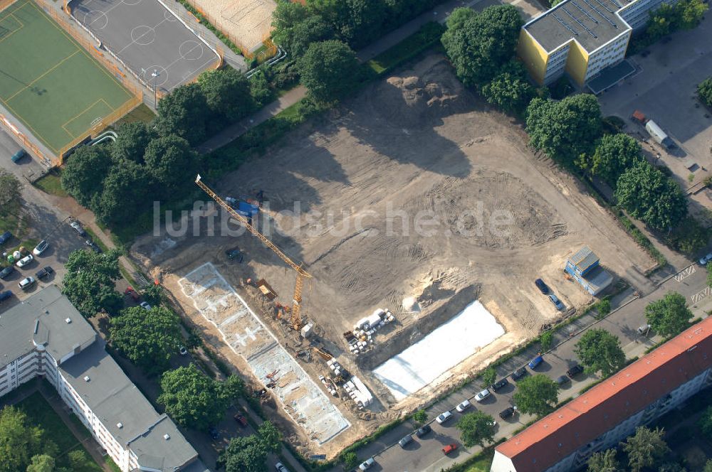 Luftaufnahme Berlin - Baustelle Stadtquartier ?Stadtgärten Friedrichsfelde? in Berlin-Lichtenberg