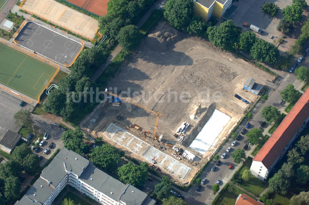 Berlin von oben - Baustelle Stadtquartier ?Stadtgärten Friedrichsfelde? in Berlin-Lichtenberg