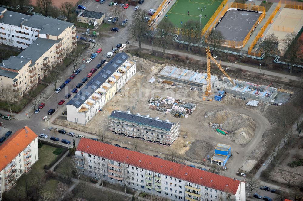 Berlin Lichtenberg von oben - Baustelle Stadtquartier ?Stadtgärten Friedrichsfelde? in Berlin-Lichtenberg