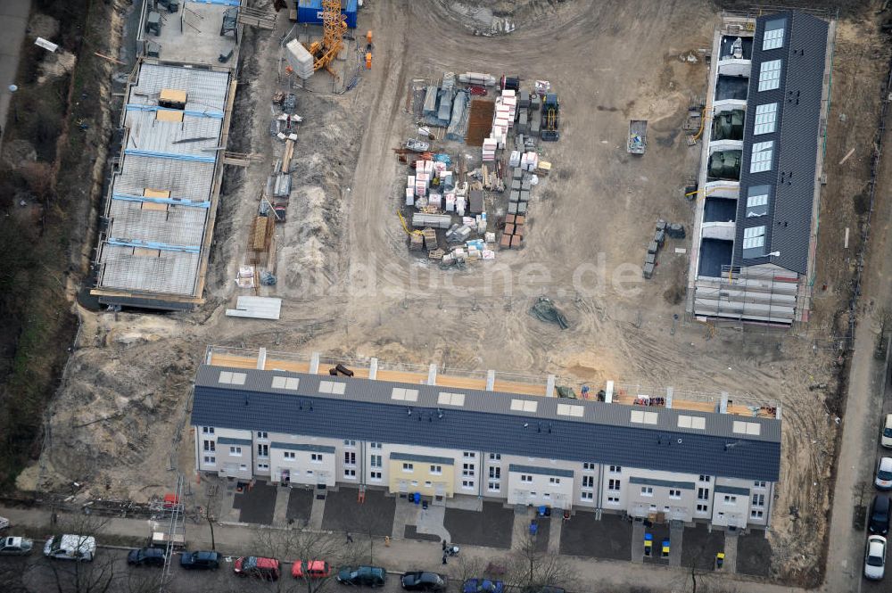 Berlin Lichtenberg aus der Vogelperspektive: Baustelle Stadtquartier ?Stadtgärten Friedrichsfelde? in Berlin-Lichtenberg