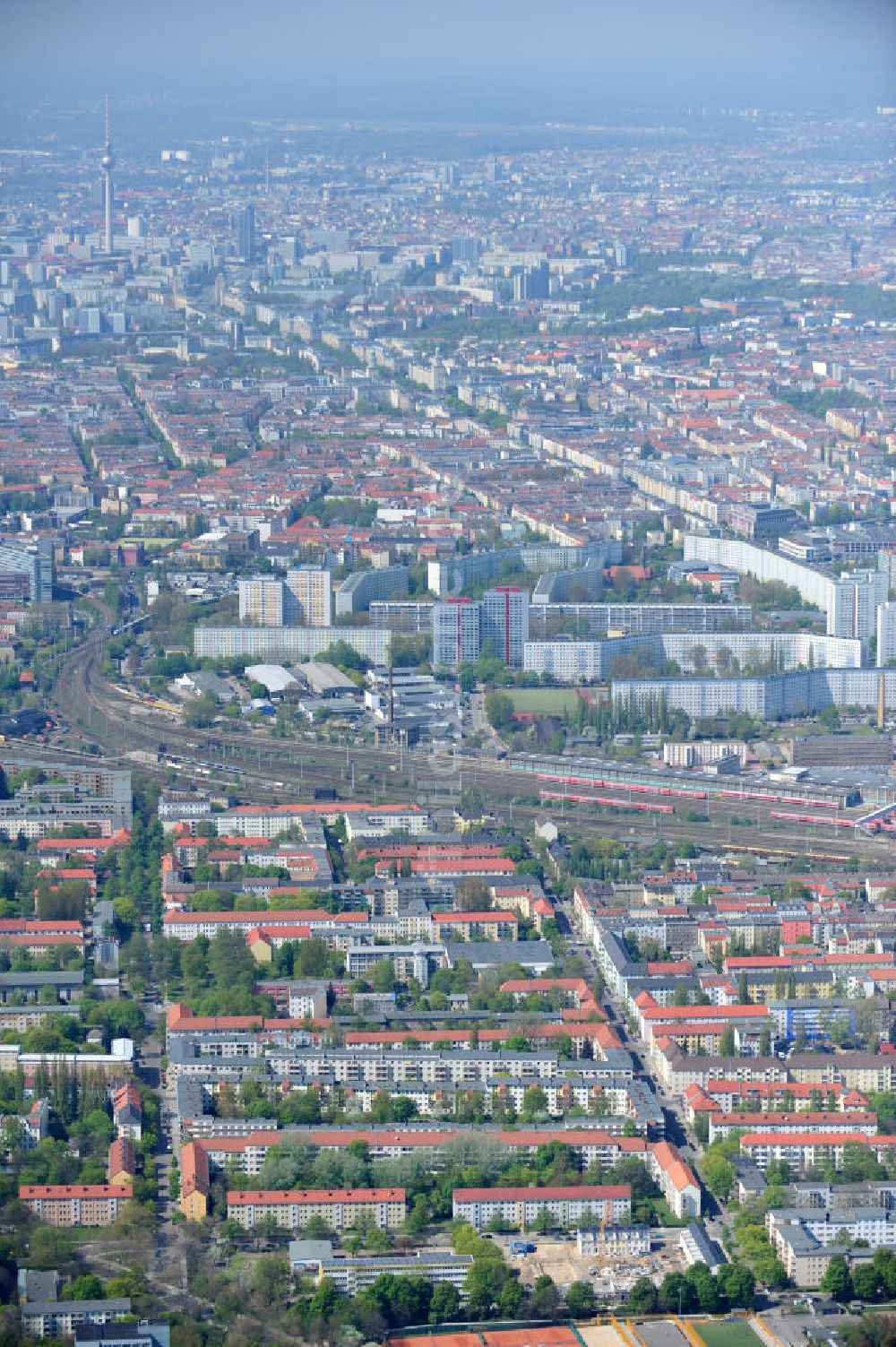 Berlin-Lichtenberg von oben - Baustelle Stadtquartier ?Stadtgärten Friedrichsfelde? in Berlin-Lichtenberg