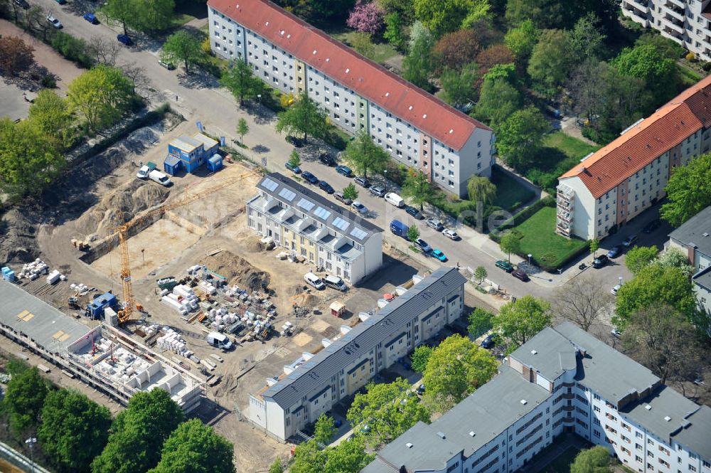 Luftaufnahme Berlin-Lichtenberg - Baustelle Stadtquartier ?Stadtgärten Friedrichsfelde? in Berlin-Lichtenberg