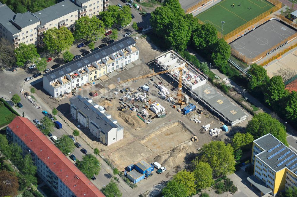 Luftaufnahme Berlin-Lichtenberg - Baustelle Stadtquartier ?Stadtgärten Friedrichsfelde? in Berlin-Lichtenberg