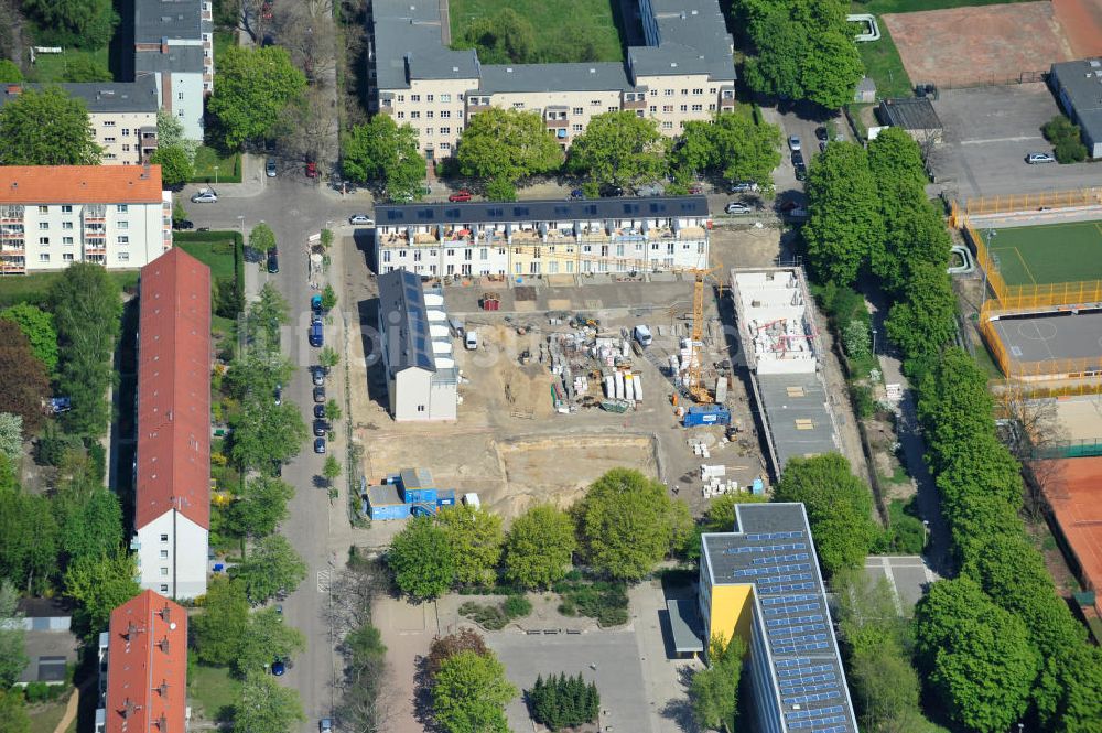 Berlin-Lichtenberg von oben - Baustelle Stadtquartier ?Stadtgärten Friedrichsfelde? in Berlin-Lichtenberg