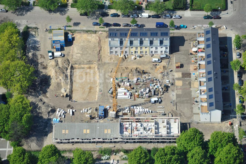 Luftaufnahme Berlin-Lichtenberg - Baustelle Stadtquartier ?Stadtgärten Friedrichsfelde? in Berlin-Lichtenberg