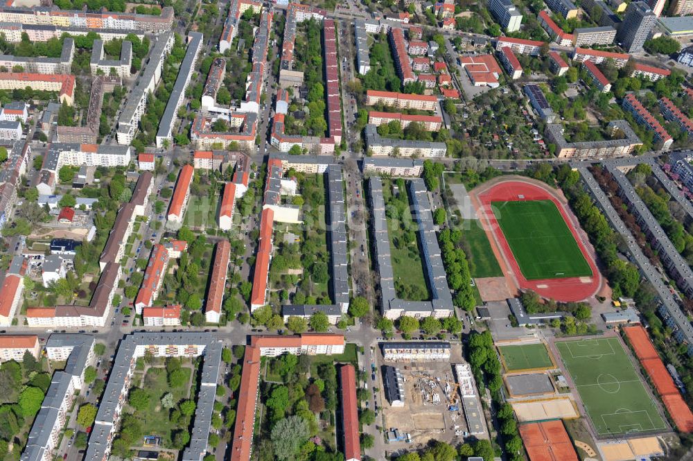 Luftbild Berlin-Lichtenberg - Baustelle Stadtquartier ?Stadtgärten Friedrichsfelde? in Berlin-Lichtenberg