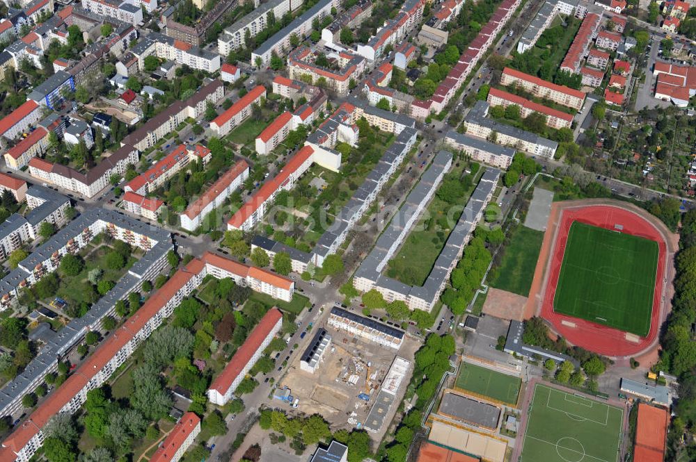 Berlin-Lichtenberg von oben - Baustelle Stadtquartier ?Stadtgärten Friedrichsfelde? in Berlin-Lichtenberg