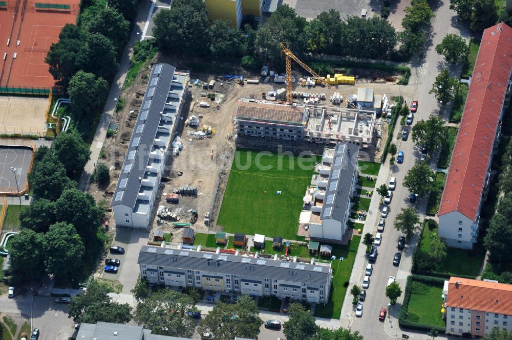 Luftaufnahme Berlin Lichtenberg - Baustelle Stadtquartier ?Stadtgärten Friedrichsfelde? in Berlin-Lichtenberg