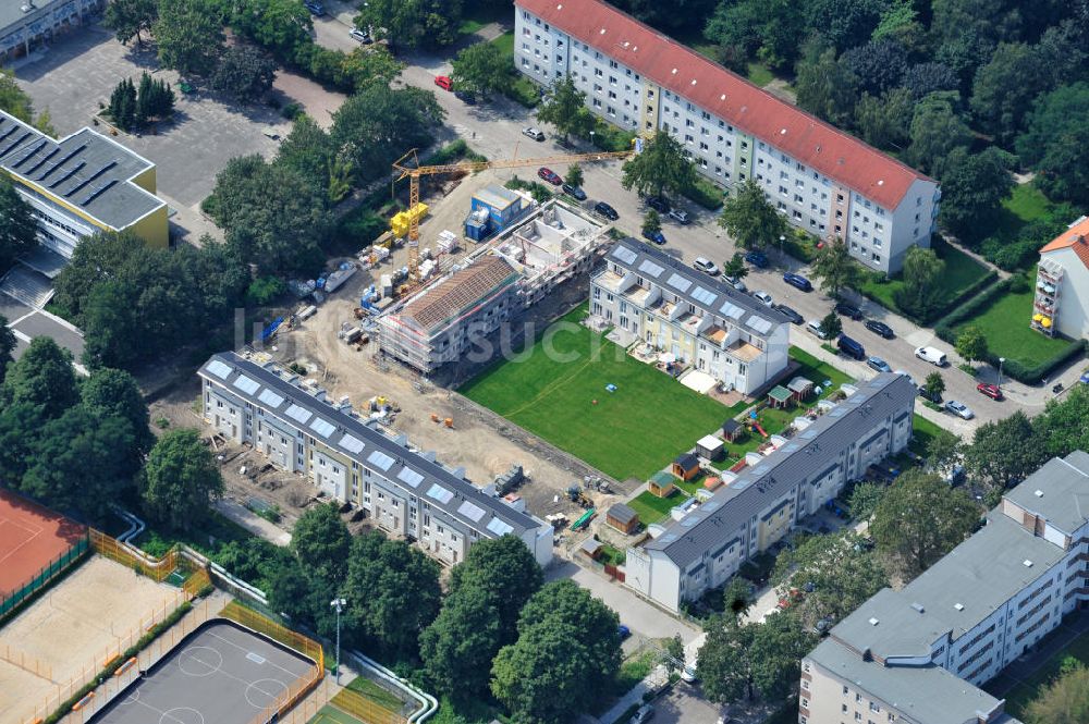 Luftaufnahme Berlin Lichtenberg - Baustelle Stadtquartier ?Stadtgärten Friedrichsfelde? in Berlin-Lichtenberg