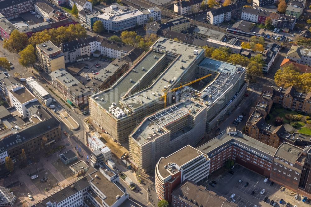 Bochum von oben - Baustelle Stadtquartier - Viktoria Karree in Bochum im Bundesland Nordrhein-Westfalen, Deutschland