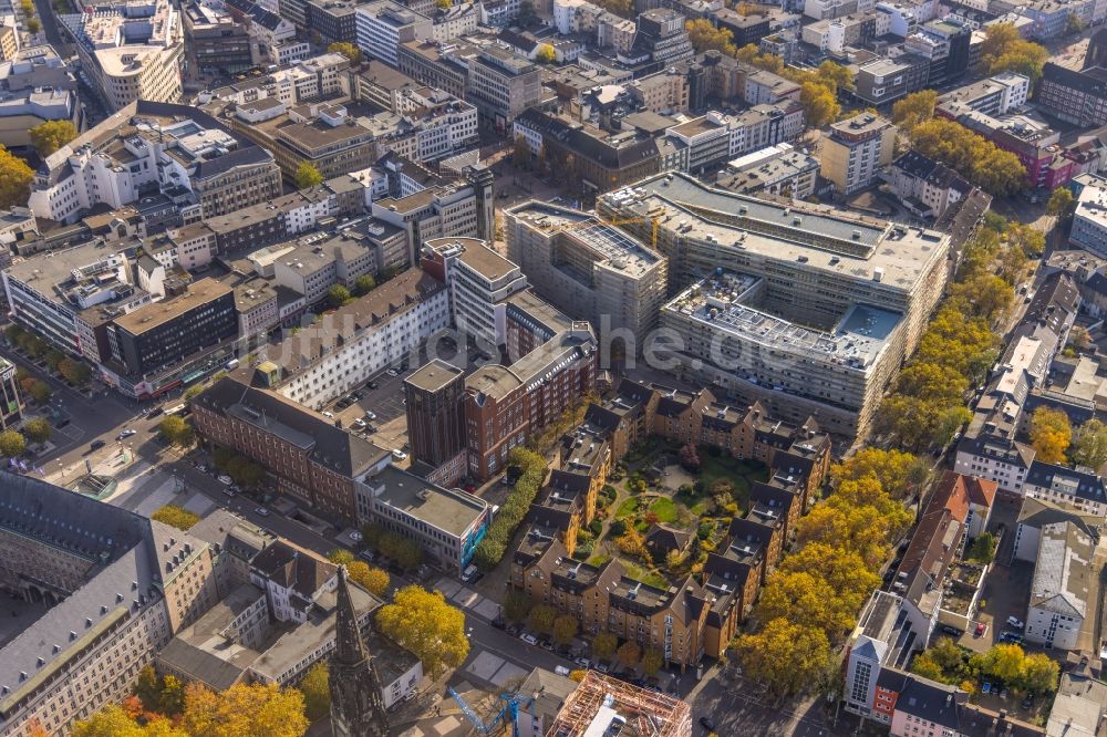 Bochum von oben - Baustelle Stadtquartier - Viktoria Karree in Bochum im Bundesland Nordrhein-Westfalen, Deutschland