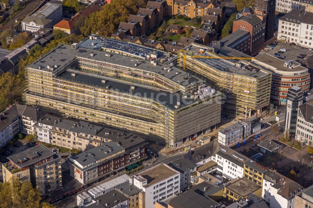 Bochum von oben - Baustelle Stadtquartier - Viktoria Karree in Bochum im Bundesland Nordrhein-Westfalen, Deutschland