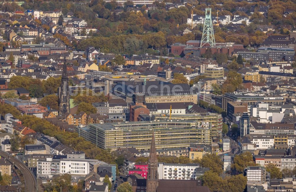 Bochum von oben - Baustelle Stadtquartier - Viktoria Karree in Bochum im Bundesland Nordrhein-Westfalen, Deutschland