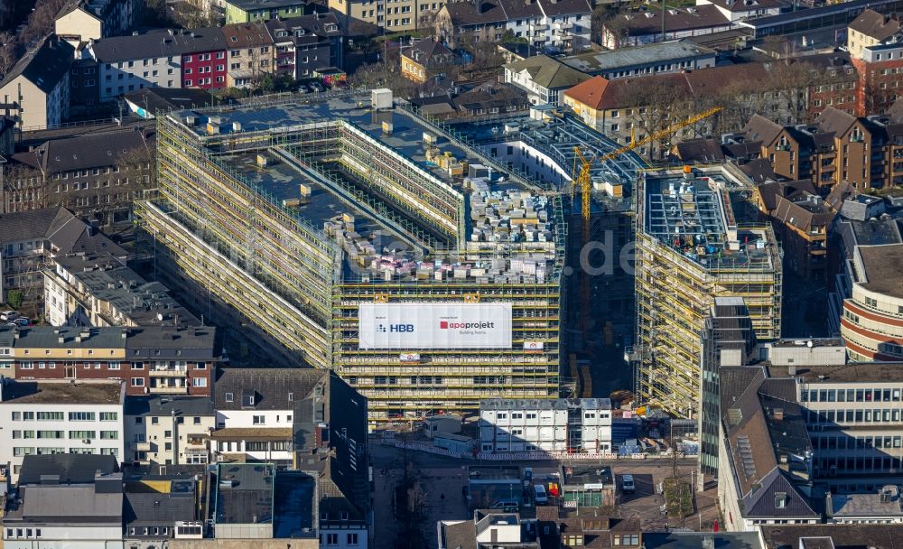 Bochum aus der Vogelperspektive: Baustelle Stadtquartier Viktoria Karree in Bochum im Bundesland Nordrhein-Westfalen, Deutschland