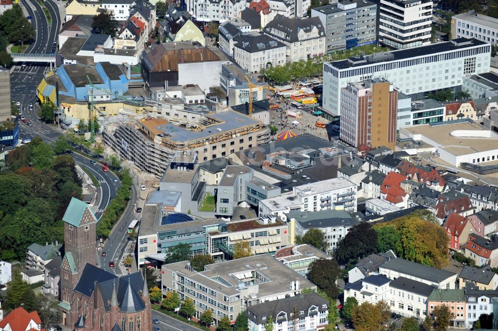 Luftaufnahme Lüdenscheid - Baustelle am Sternplatz in Lüdenscheid im Bundesland Nordrhein-Westfalen