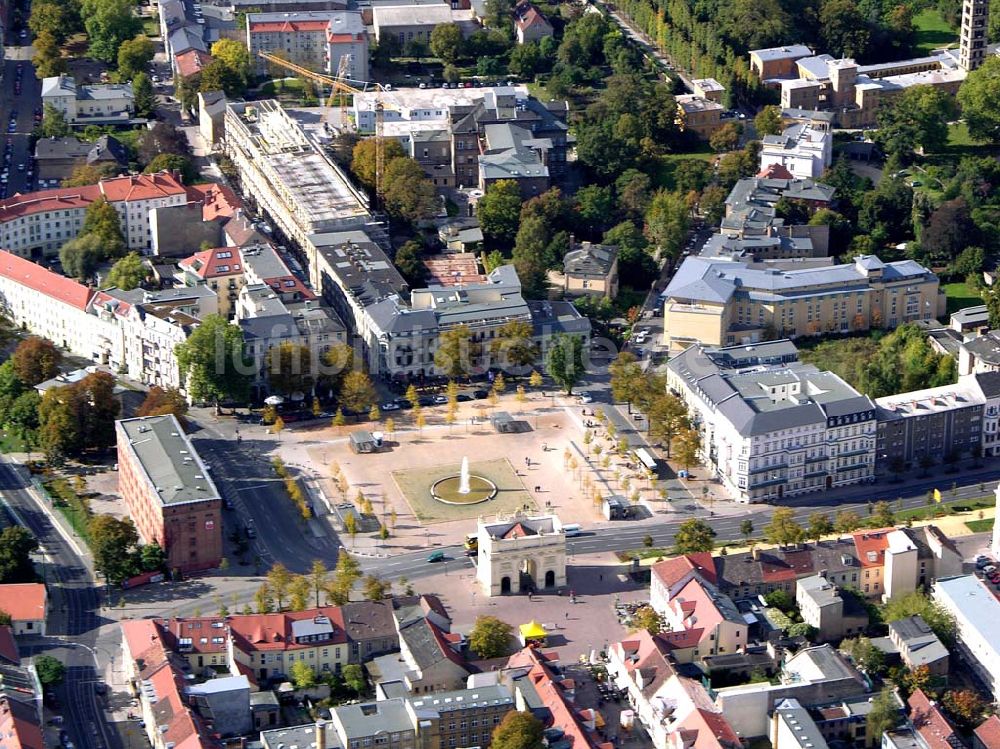 Luftbild Potsdam - Baustelle des St.Joseph Krankenhauses und das Brandenburger Tor