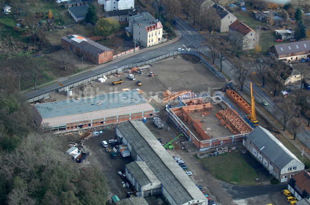 Luftbild Werneuchen - Baustelle Supermarkt Neubau Werneuchen