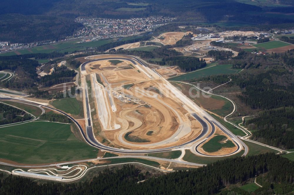 Immendingen aus der Vogelperspektive: Baustelle Teststrecke des Daimler AG Prüf- und Technologiezentrum in Immendingen im Bundesland Baden-Württemberg, Deutschland