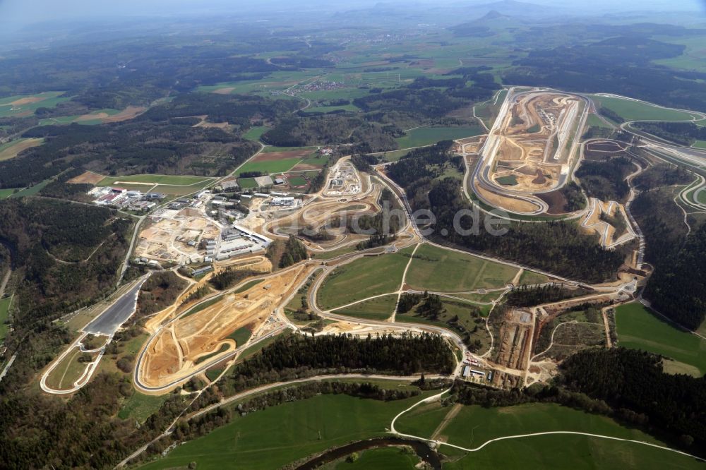 Immendingen von oben - Baustelle Teststrecke des Daimler AG Prüf- und Technologiezentrum in Immendingen im Bundesland Baden-Württemberg, Deutschland