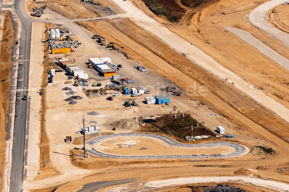 Immendingen von oben - Baustelle Teststrecke des Daimler AG Prüf- und Technologiezentrum in Immendingen im Bundesland Baden-Württemberg, Deutschland