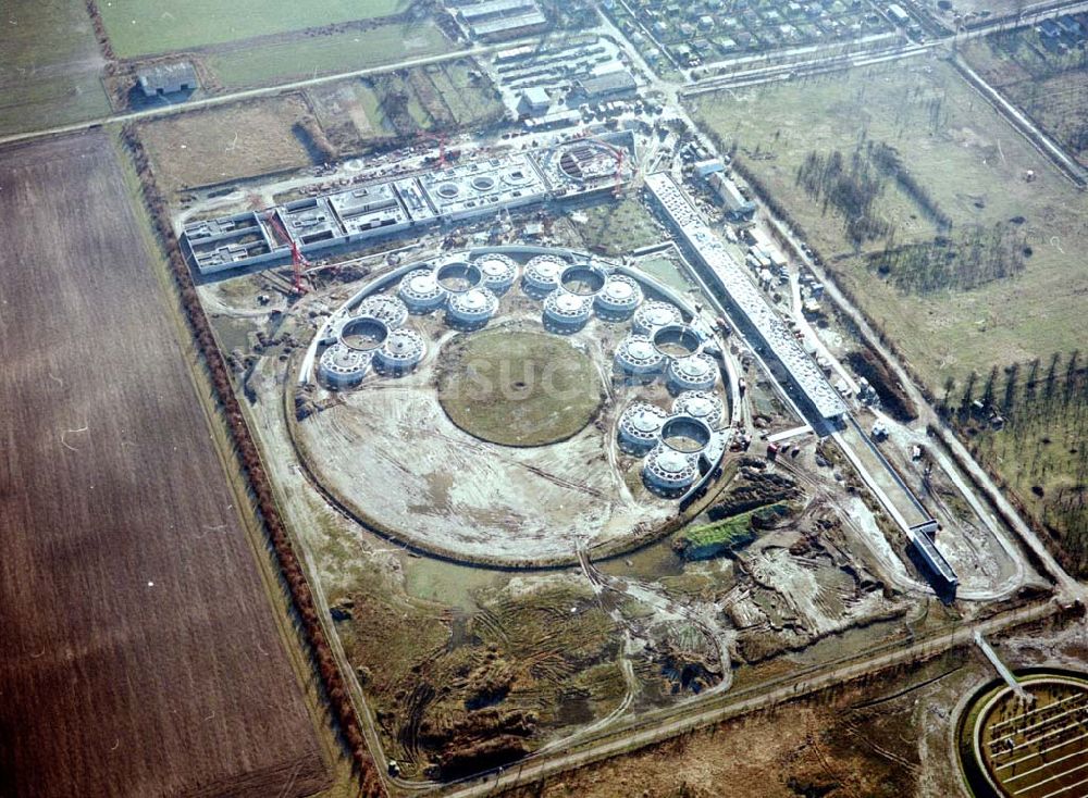 Berlin - Hohenschönhausen von oben - Baustelle des Tierheimes Falkenberg an der Dorfstraße / Ahrensfelder Chaussee in Falkenberg (Berlin - Hohenschönhausen).