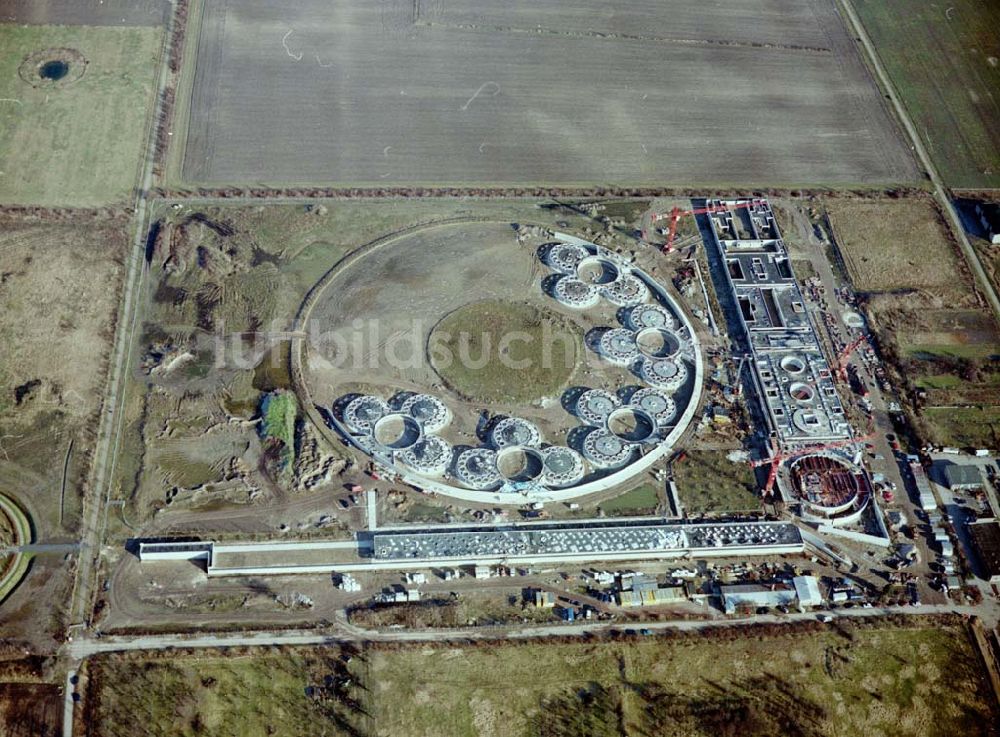 Berlin - Hohenschönhausen von oben - Baustelle des Tierheimes Falkenberg an der Dorfstraße / Ahrensfelder Chaussee in Falkenberg (Berlin - Hohenschönhausen).