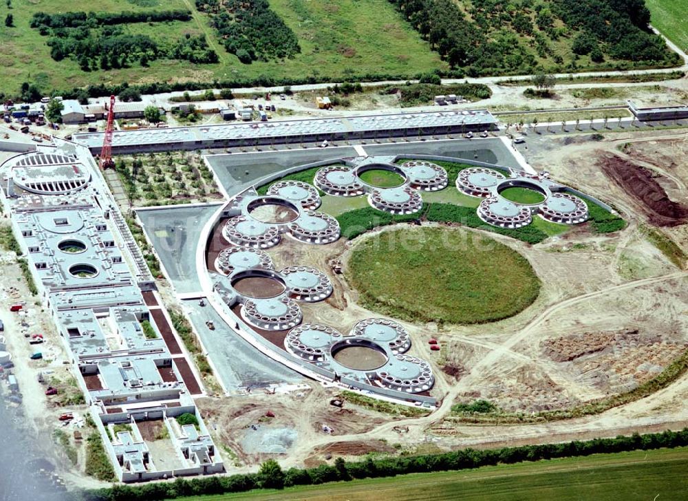 Berlin - Falkenberg von oben - Baustelle des Tierheimes Falkenberg an der Dorfstraße / Ahrensfelder Chaussee in Falkenberg (Berlin - Hohenschönhausen).