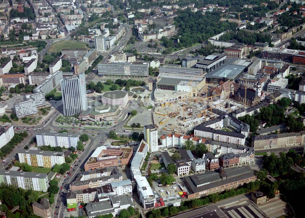 Luftaufnahme Chemnitz - Baustelle des Türmer Gerschäftshaus am Markt 19 von Chemnitz