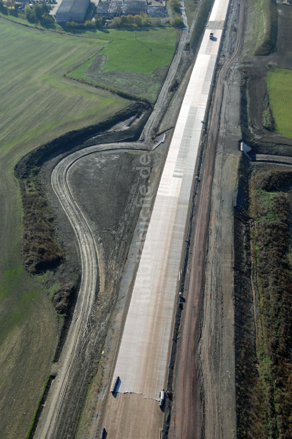 Luftbild Hastrungsfeld - Baustelle A4 einer Unterführung bei Hastrungsfeld