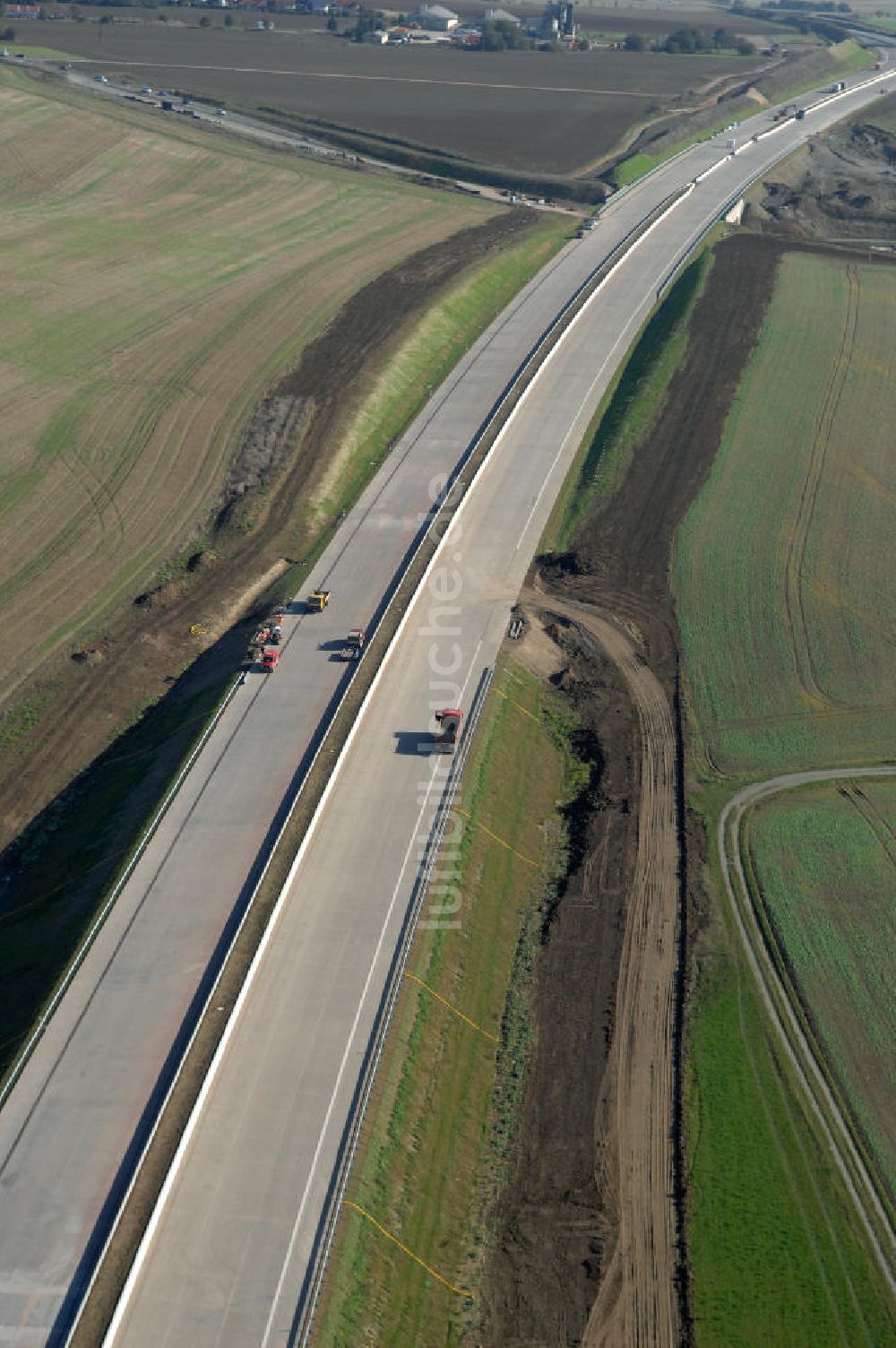 Luftbild Neukirchen - Baustelle A4 und Unterführung bei Neukirchen