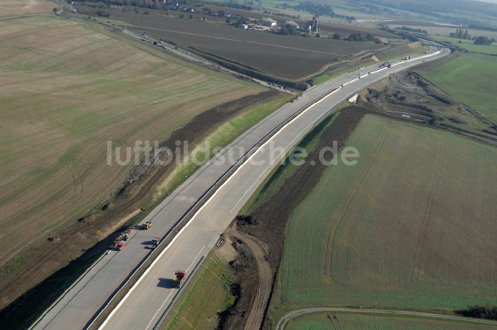 Luftaufnahme Neukirchen - Baustelle A4 und Unterführung bei Neukirchen