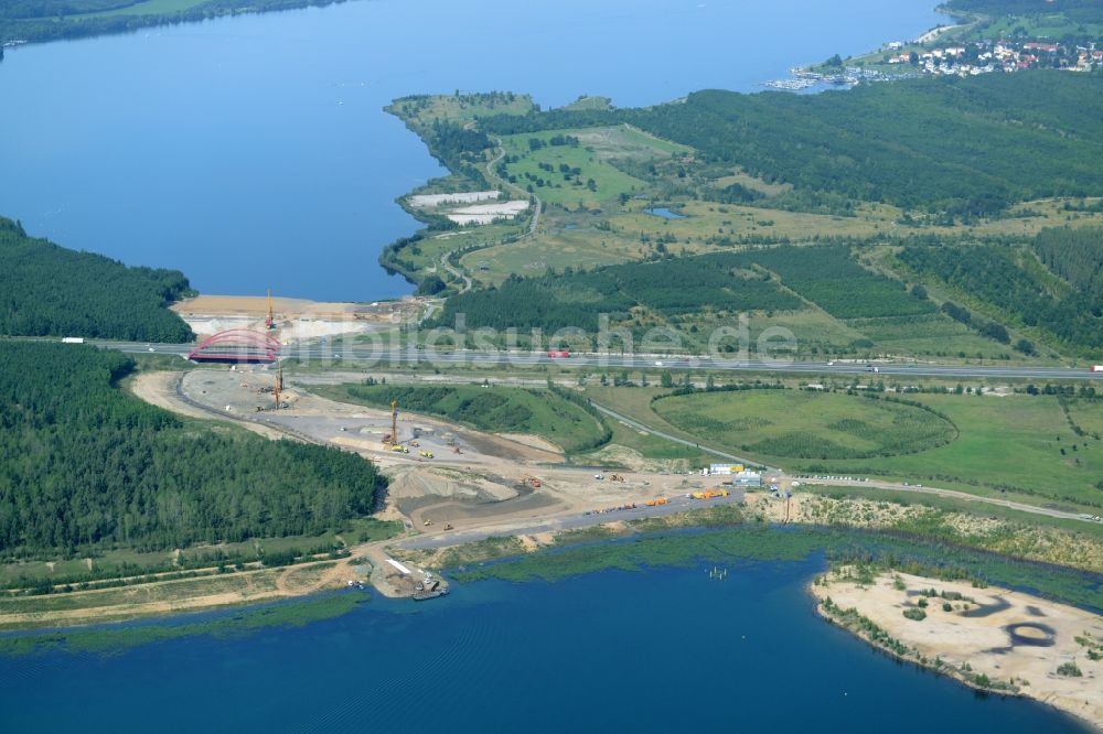 Luftbild Zwenkau - Baustelle Verbindungskanal Harthkanal zwischen Zwenkauer See und Cospudener See in Zwenkau im Bundesland Sachsen