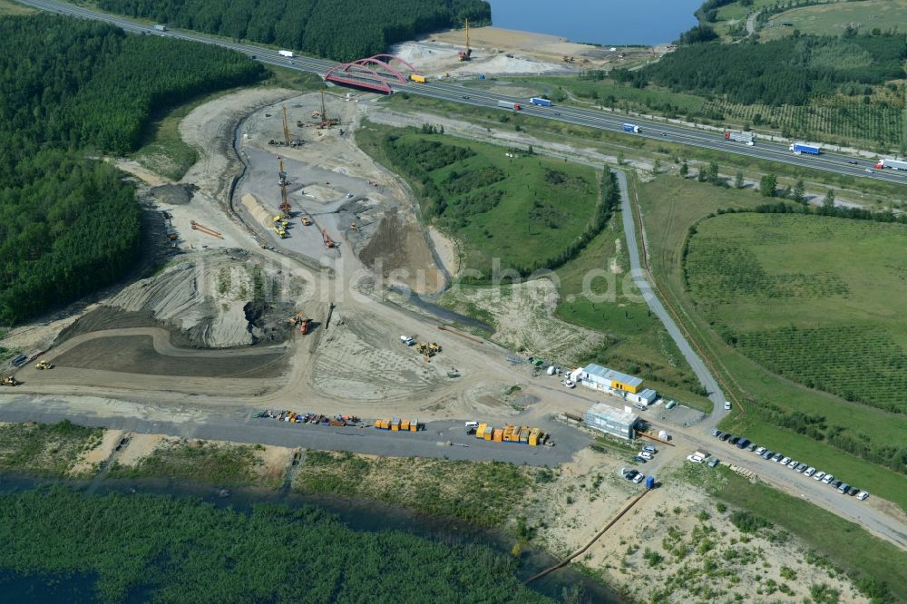 Luftbild Zwenkau - Baustelle Verbindungskanal Harthkanal zwischen Zwenkauer See und Cospudener See in Zwenkau im Bundesland Sachsen