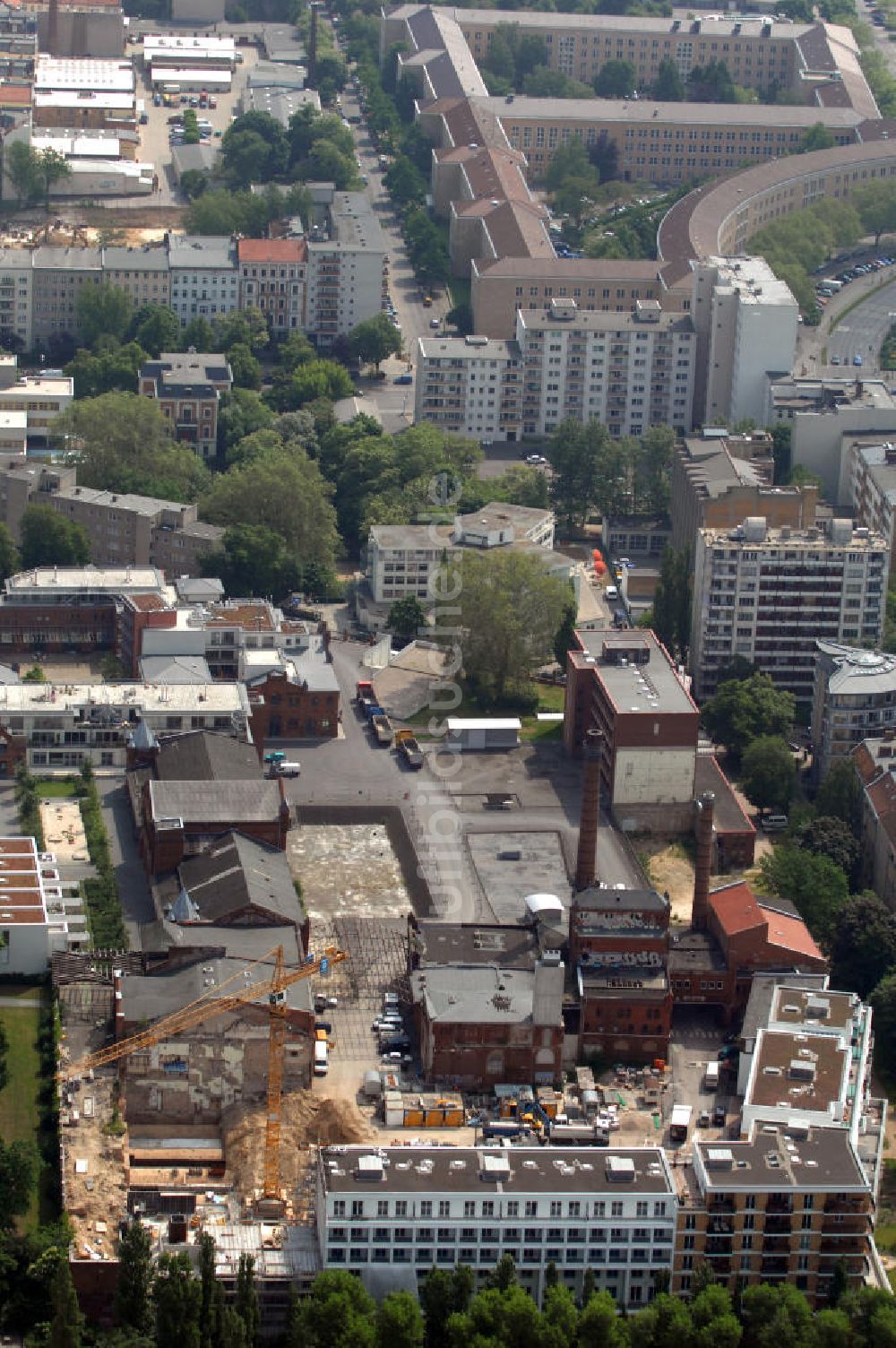 Luftbild Berlin - Baustelle Viktoria Quartier Kreuzberg