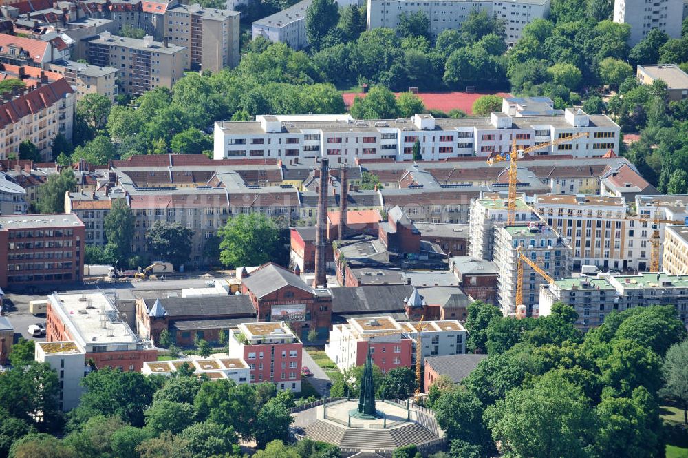 Berlin Kreuzberg von oben - Baustelle Viktoria Quartier Kreuzberg