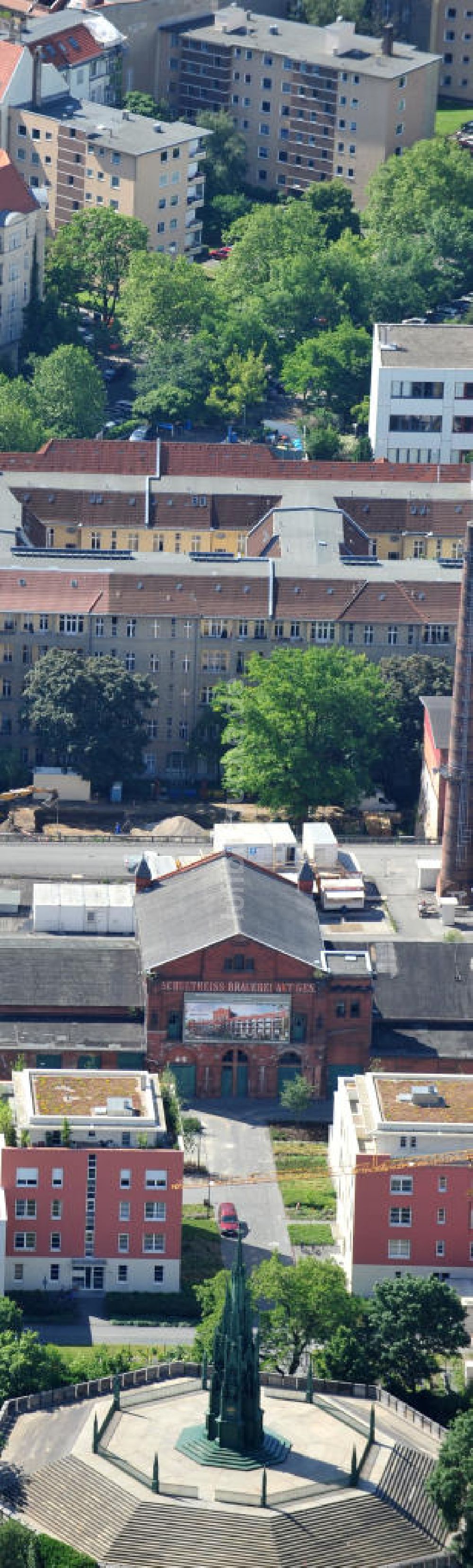 Luftbild Berlin Kreuzberg - Baustelle Viktoria Quartier Kreuzberg