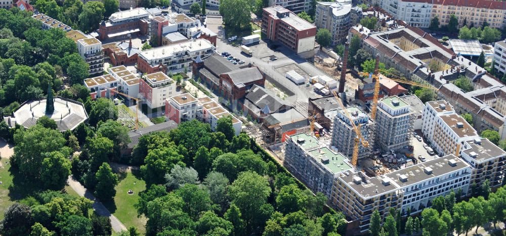 Luftaufnahme Berlin Kreuzberg - Baustelle Viktoria Quartier Kreuzberg